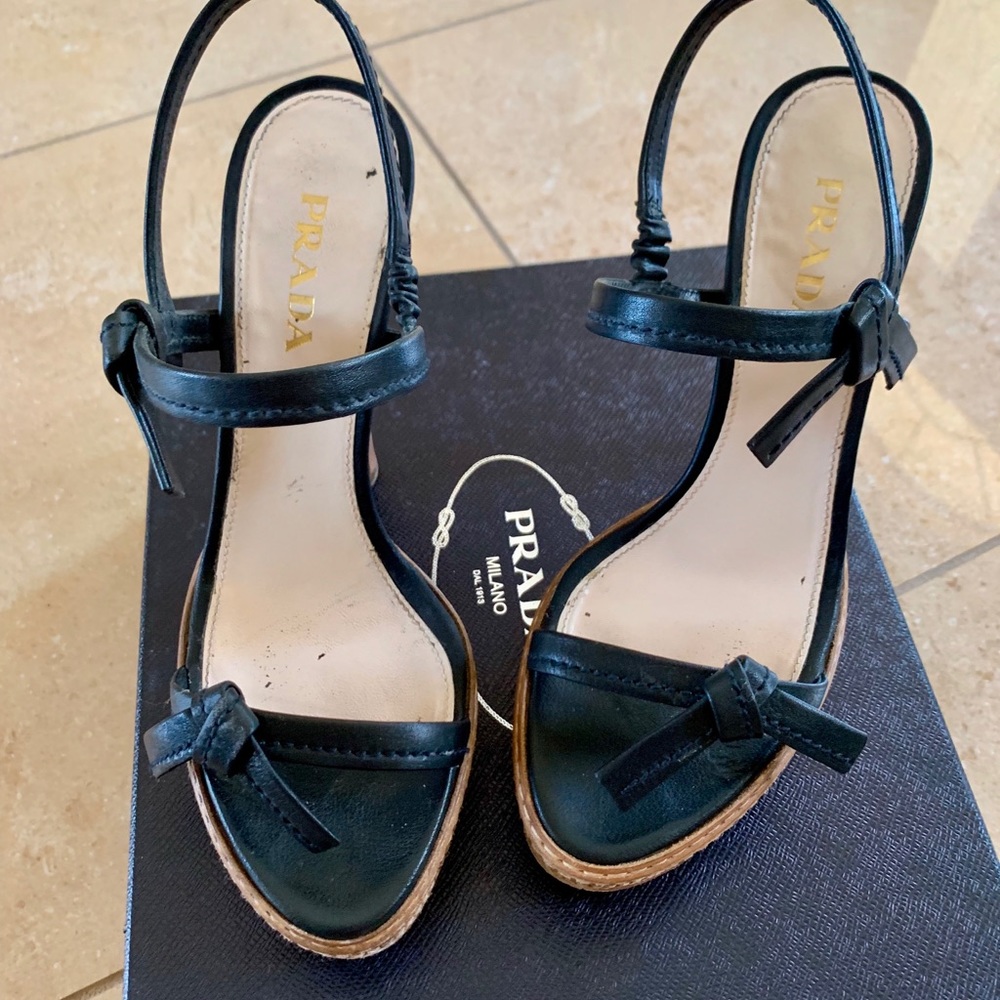 Prada Platform Slingback Sandals - Picture 3 of 6